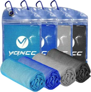 4 Pcs Cooling Towel Microfibre Quick Dry Breathable for Neck & Face During Sports