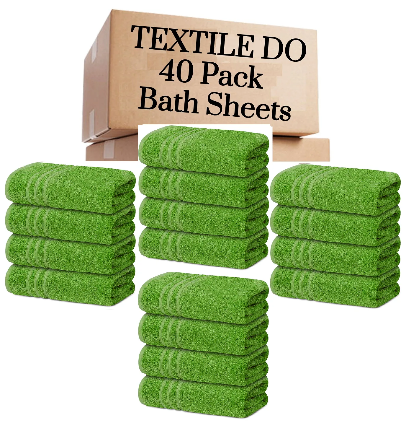 40 Pieces Bath Sheets Large Bulk Towels Set 75cm X 150 cm Bath Towels