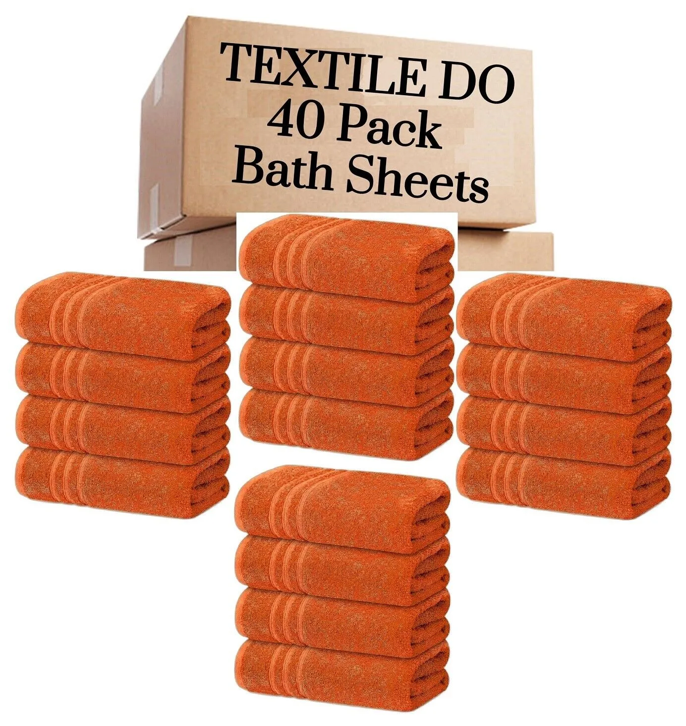 40 Pieces Bath Sheets Large Bulk Towels Set 75cm X 150 cm Bath Towels