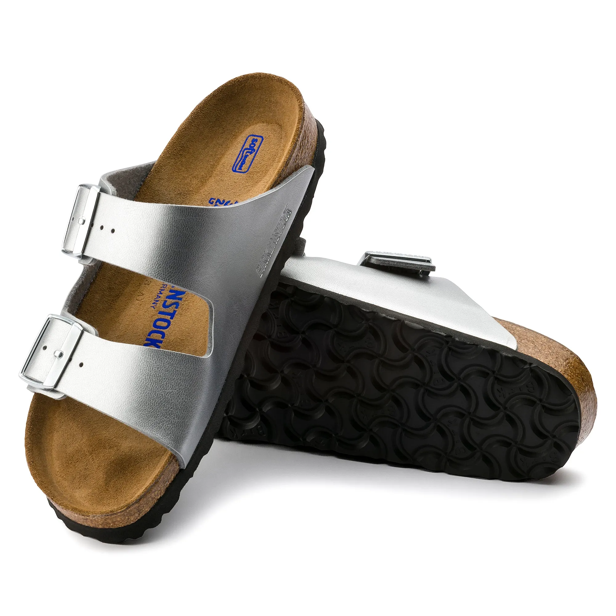 Arizona Narrow Width Soft Footbed Silver