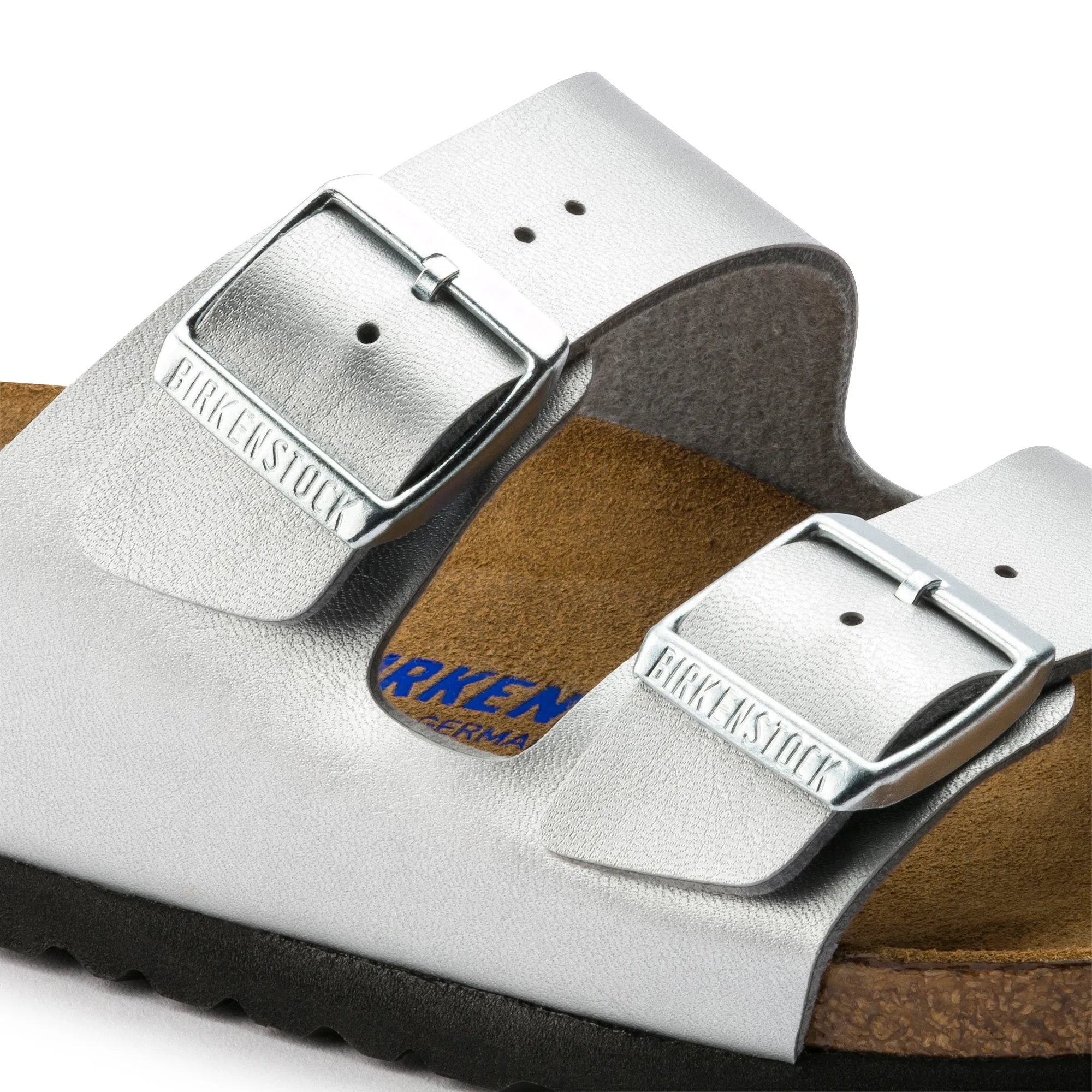 Arizona Narrow Width Soft Footbed Silver