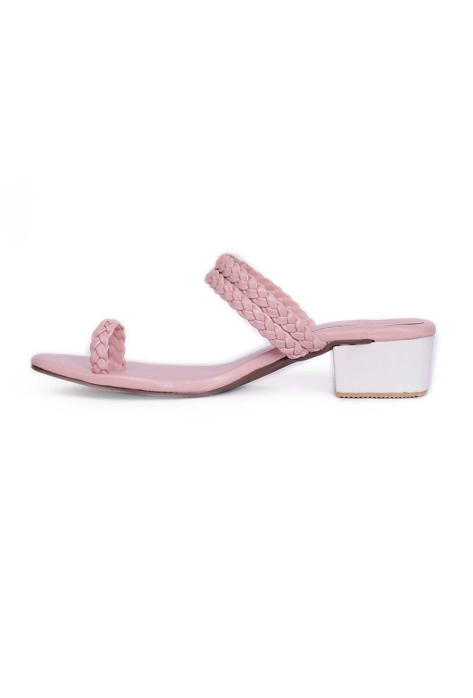 Baby Pink Knotted Cruelty Free Leather Sandals