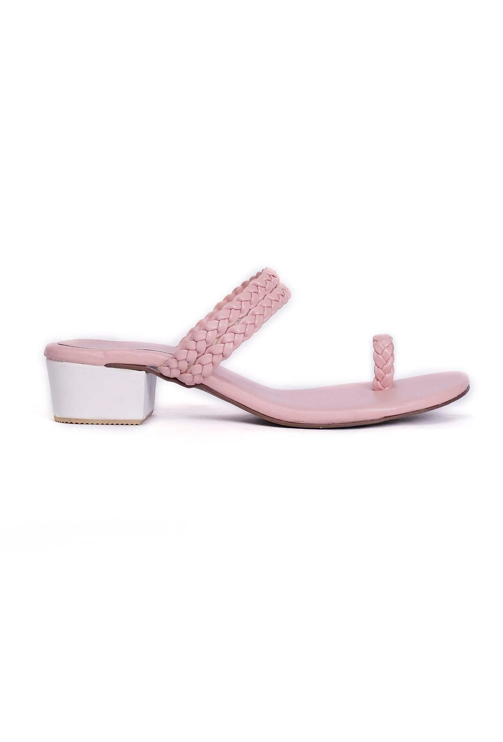 Baby Pink Knotted Cruelty Free Leather Sandals