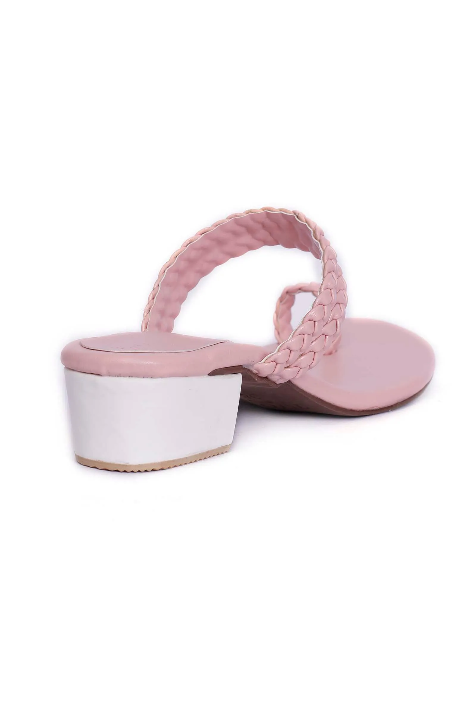 Baby Pink Knotted Cruelty Free Leather Sandals