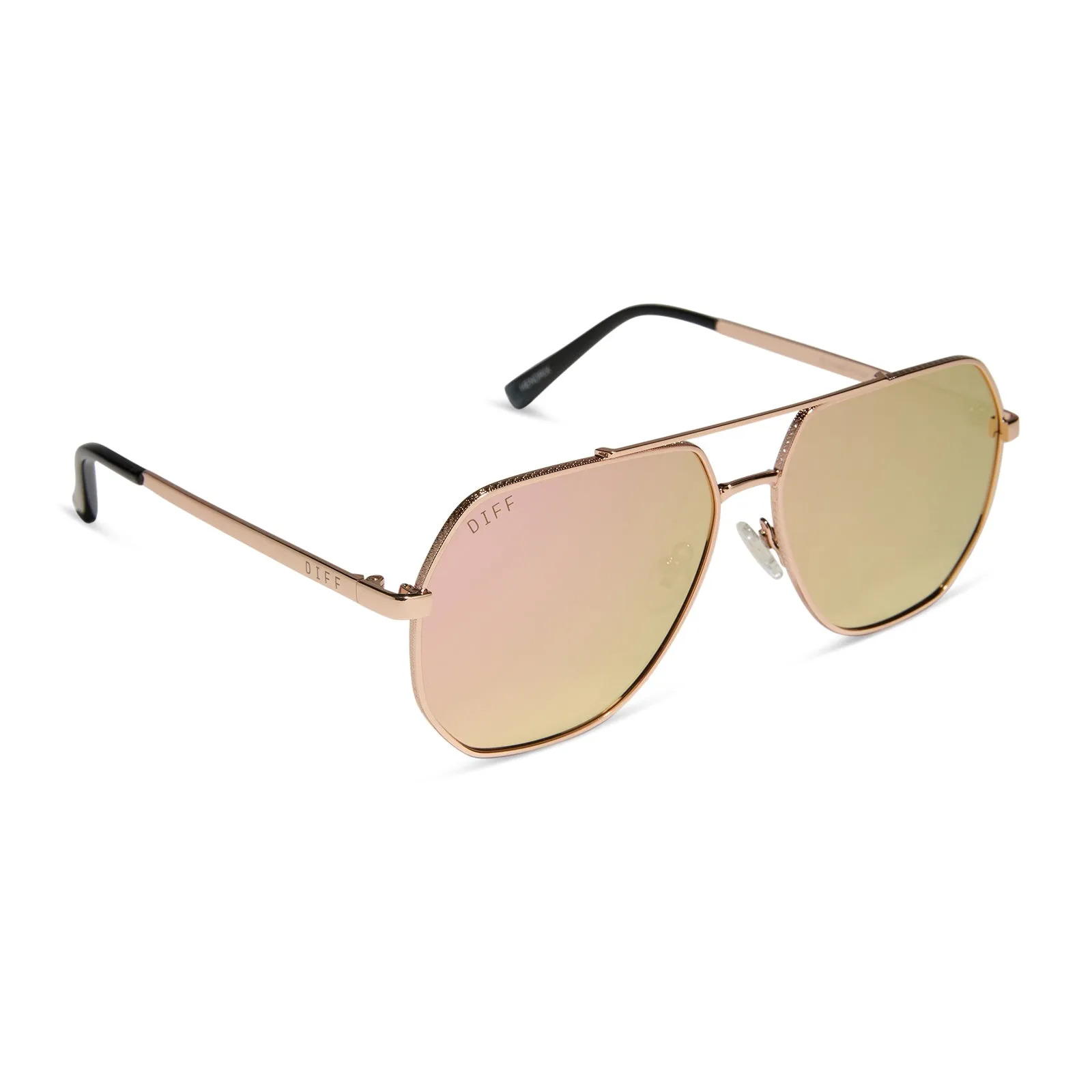 BEVERLIN - HENDRIX   ROSE GOLD   CHERRY BLOSSOM MIRROR   POLARIZED SUNGLASSES