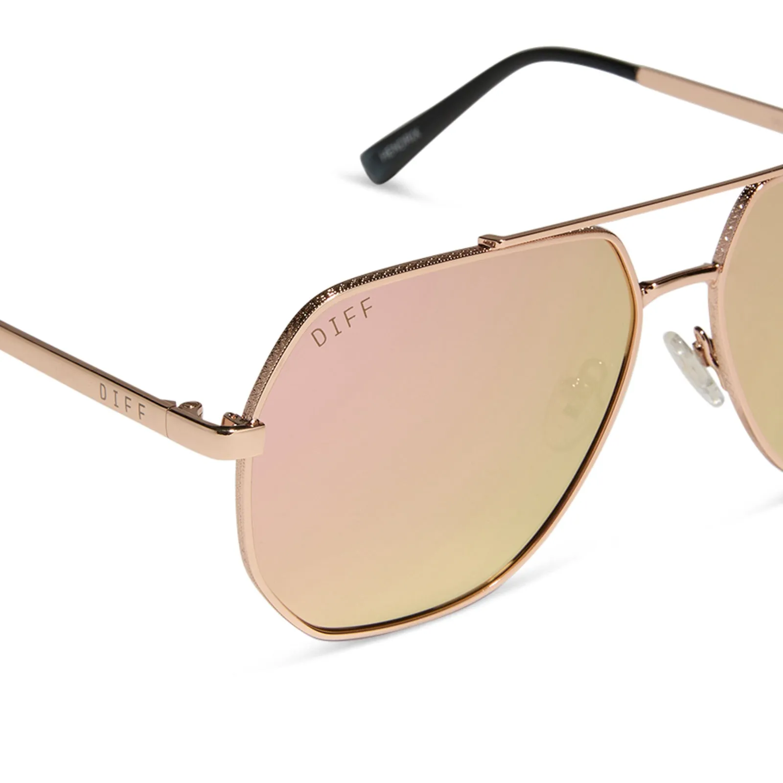 BEVERLIN - HENDRIX   ROSE GOLD   CHERRY BLOSSOM MIRROR   POLARIZED SUNGLASSES