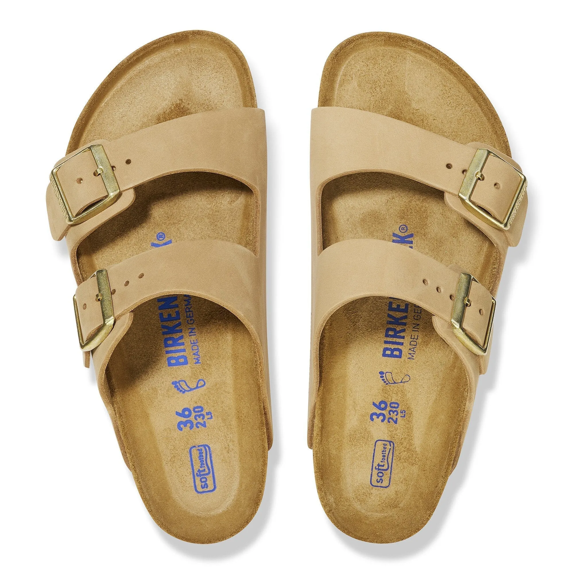 Birkenstock Arizona Soft Footbed Nubuck Leather Sandal