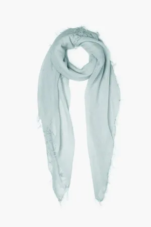 Cashmere & Silk Scarf in Iceberg Grey