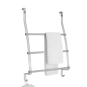 Classico Over Shower Door Towel Rack 3 Chrome