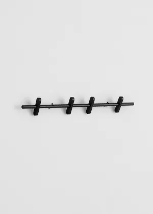 Coat Rack With 4 Movable Pegs | Black | by Moebe