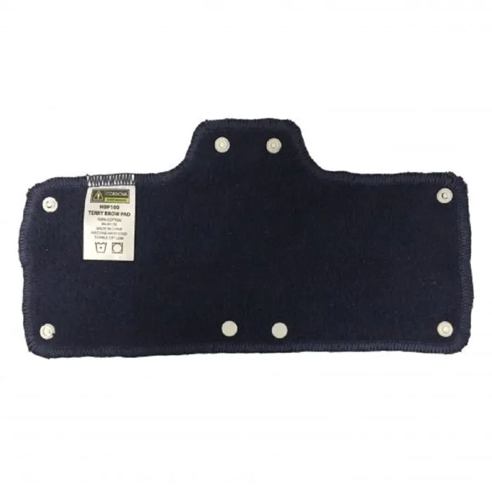 Cordova HBP100 Hard Hat Terry Brow Pad, Navy Blue, 1 Each