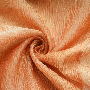 Dark Orange Solid Crushed Tissue Fabric