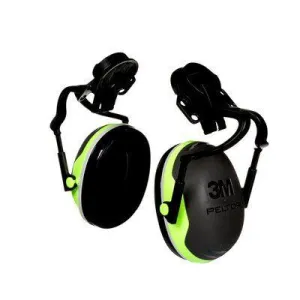 Earmuffs - 3M PELTOR X Series Earmuff, Full Brim Hard Hat Attached, Electrically Insulated, (Case of 10 pairs), X4P51E