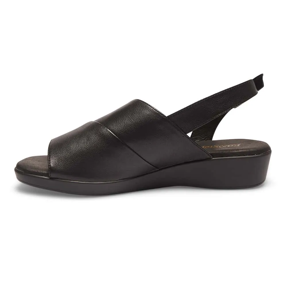 Eclipse Sandal in Black Leather