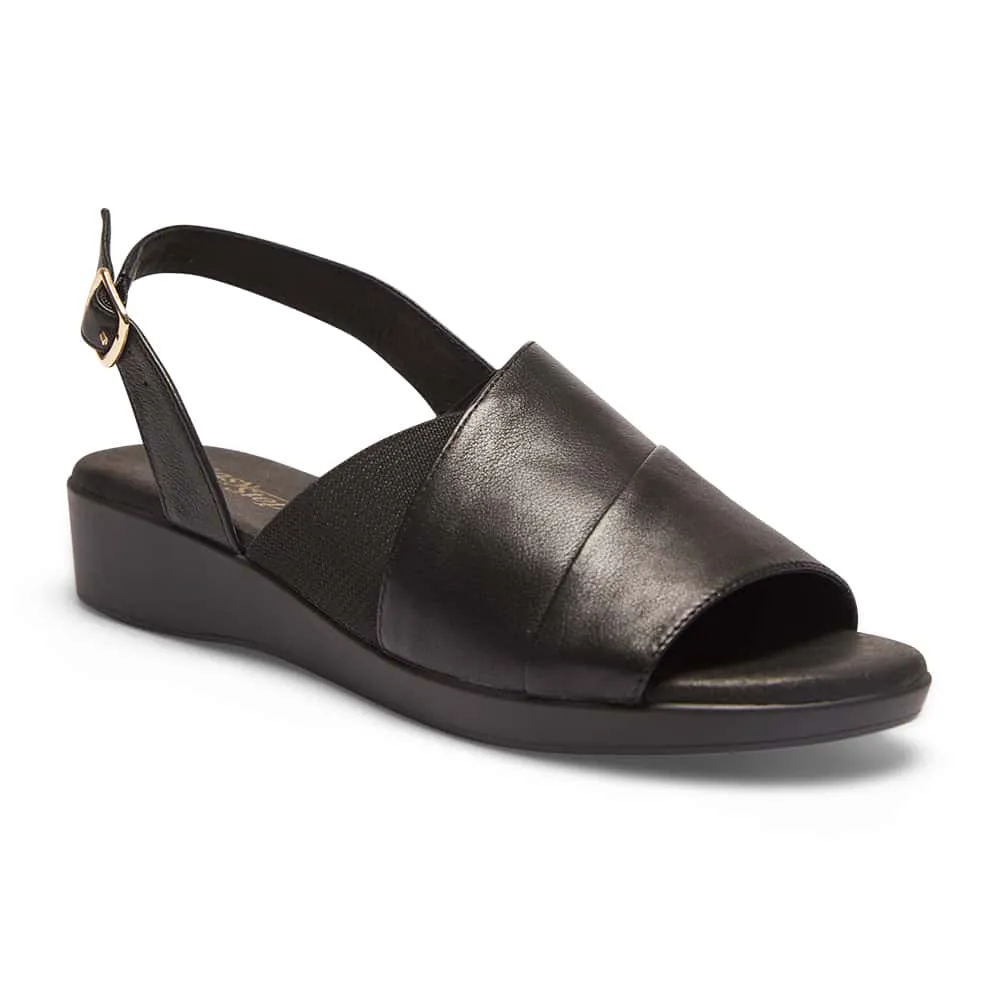 Eclipse Sandal in Black Leather