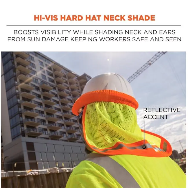 Ergodyne GloWear 8005 Hi-Vis Hard Hat Neck Shade - Lime