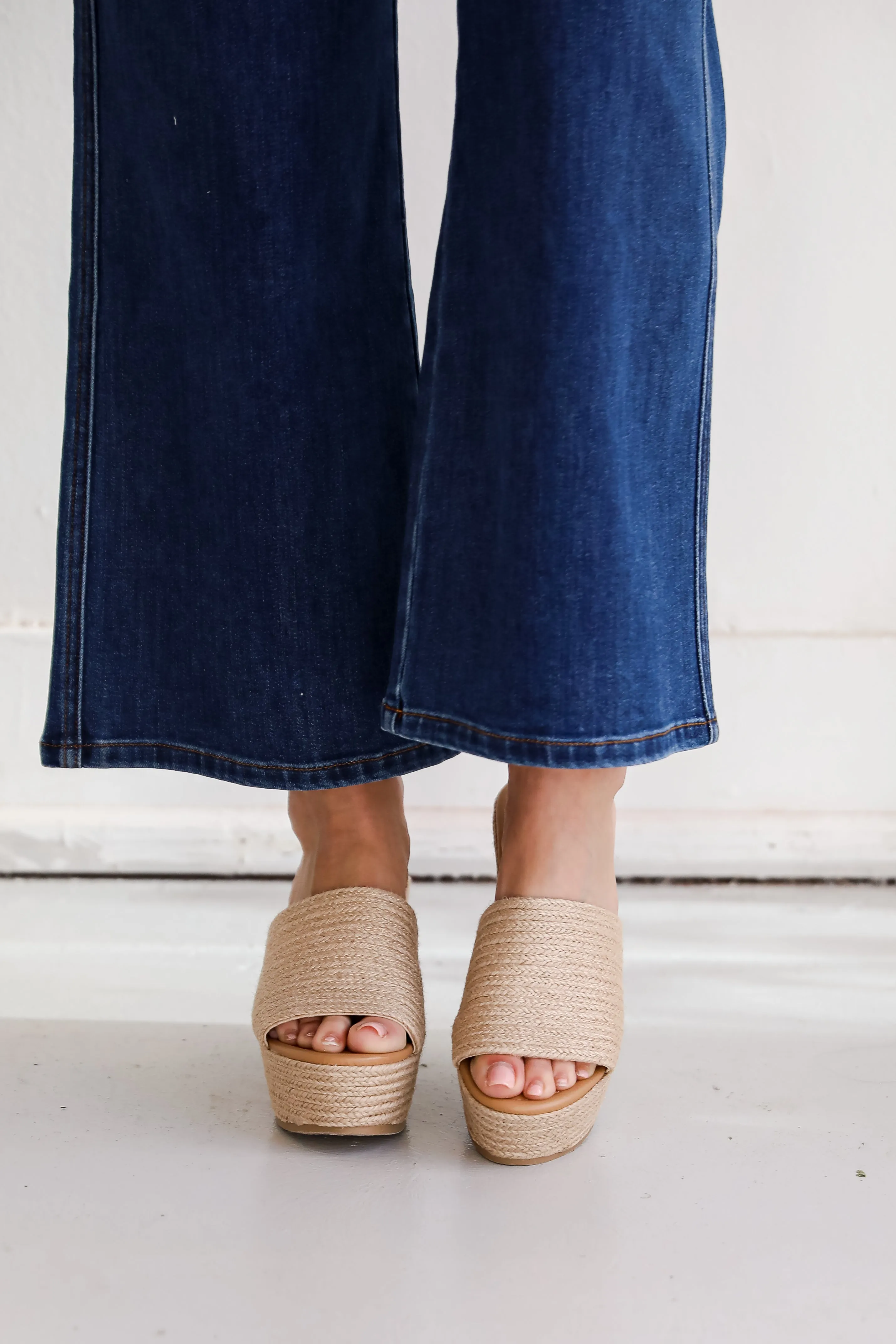 FINAL SALE - Sandy Steps Natural Platform Espadrille Wedges