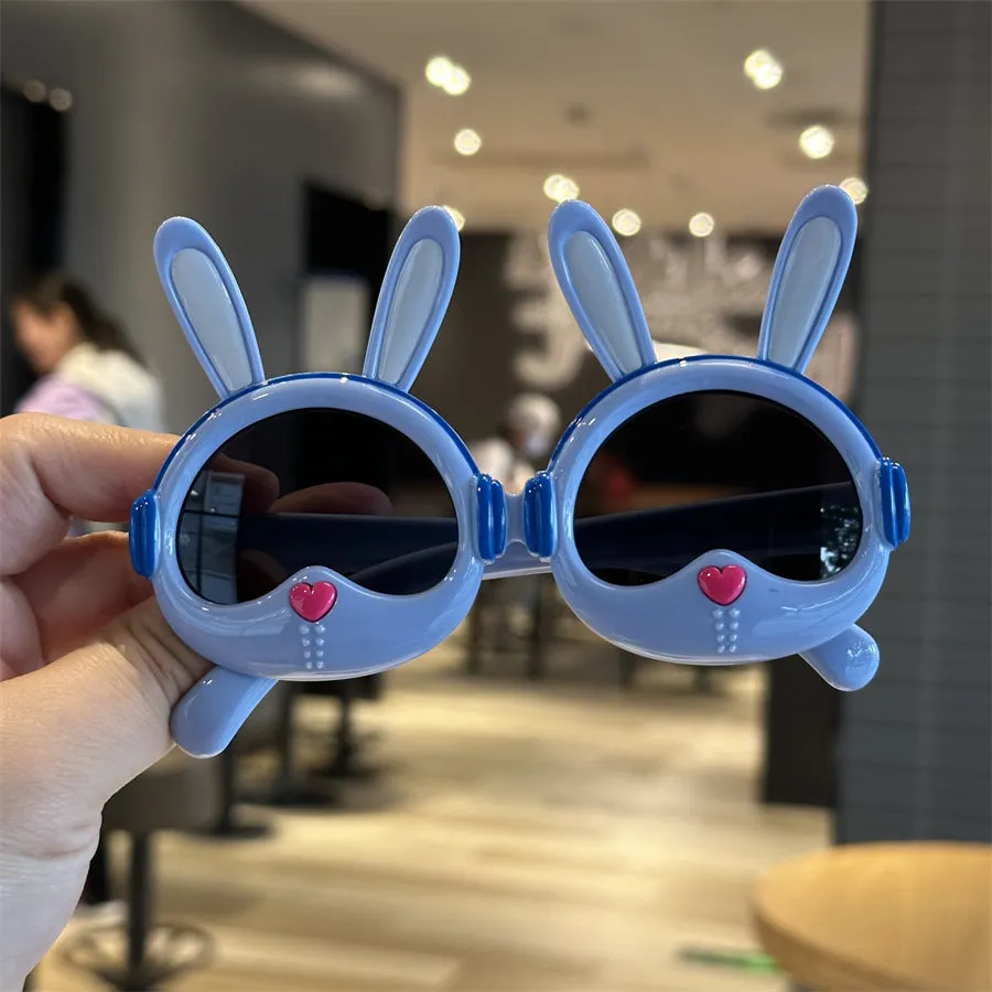 French bucket integrated lens children's sunglasses soft silicone boys cool sunglasses baby polarized glasses cartoon puppy