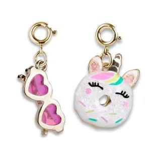 GIRLS UNICORN DOUGHNUT AND HEART SUNGLASSES CHARM