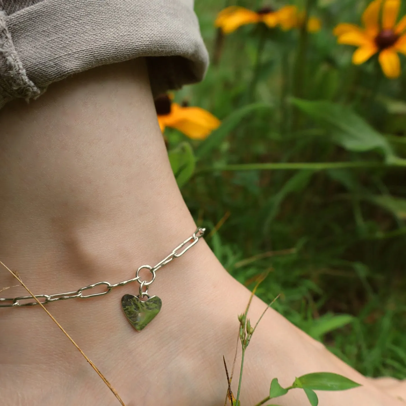 Heart Charm Anklet