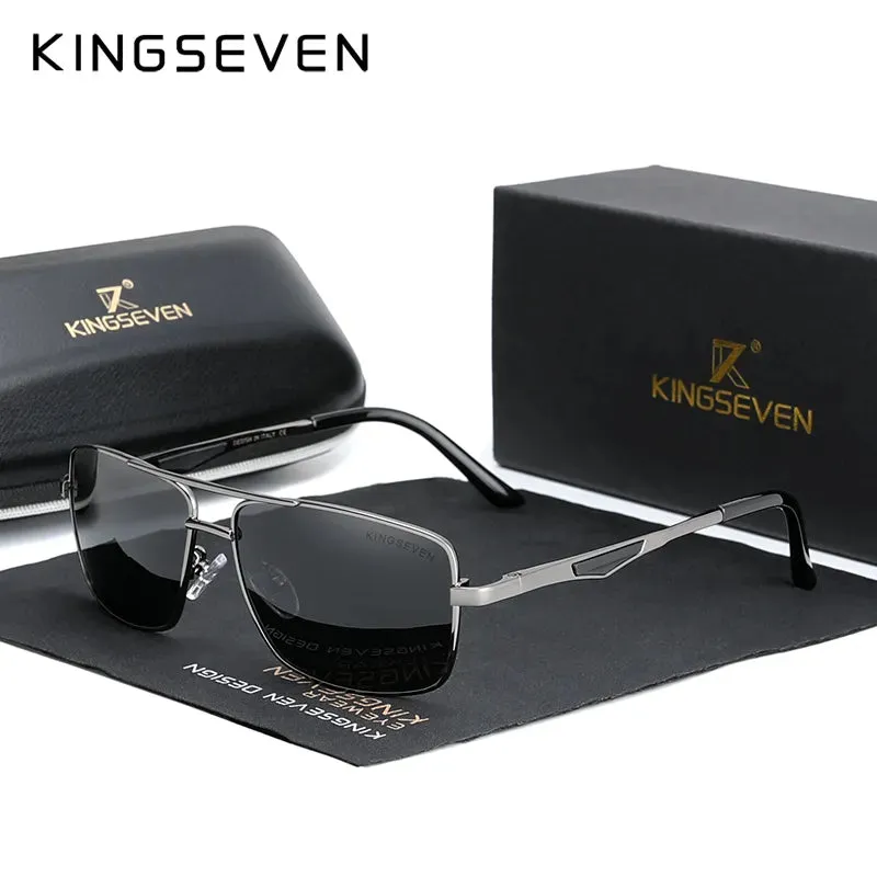 KINGSEVEN Brand Classic Square Polarized Sunglasses Men's Driving Male Sun Glasses Eyewear UV Blocking