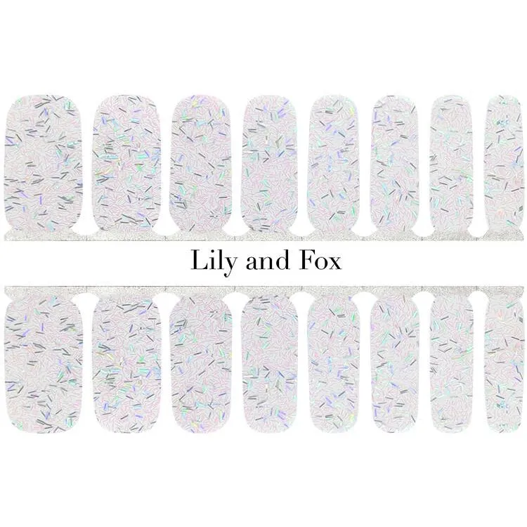 Lily And Fox - Nail Wrap - Cosmic Confetti (Holo Transparent)