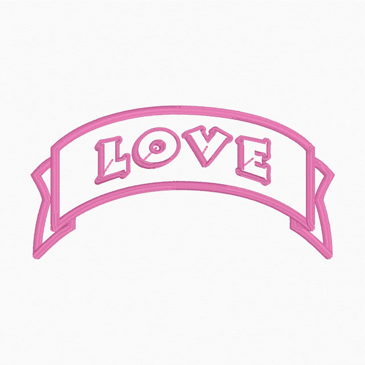 Love Banner - Machine Embroidery Design - 4x4 Hoop