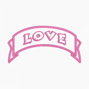 Love Banner - Machine Embroidery Design - 4x4 Hoop