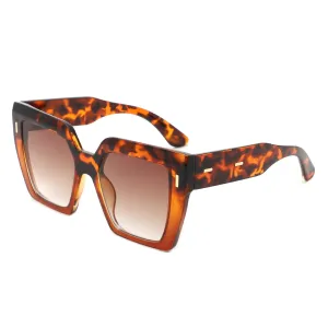 Luma - Chic Flat Top Fashion Women's Square Sunglass