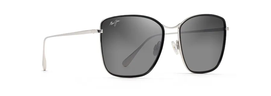 Maui Jim Tiger Lily Sunglass Gloss Black & Silver