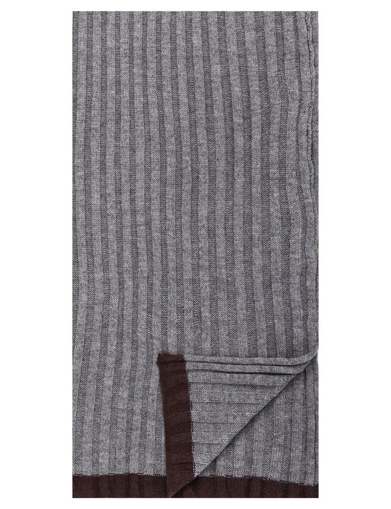 Men's Uptown Premium Knit Texture Ribbed Scarf