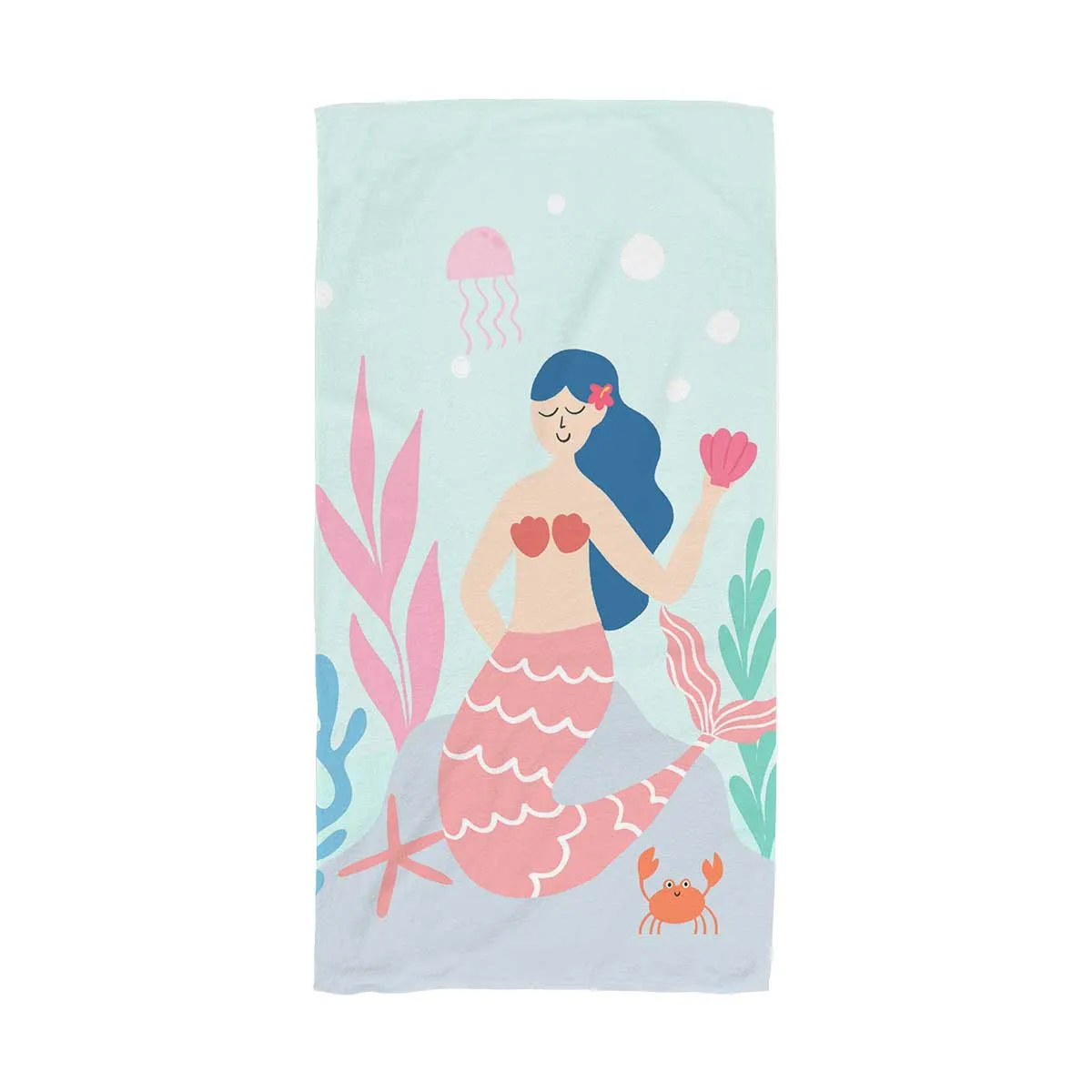 Mermaid Scene Beach Towel