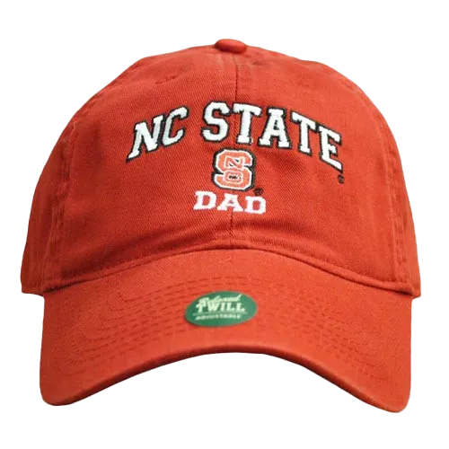 NC State Wolfpack Dad Red Relaxed Fit Adjustable Hat