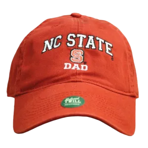 NC State Wolfpack Dad Red Relaxed Fit Adjustable Hat