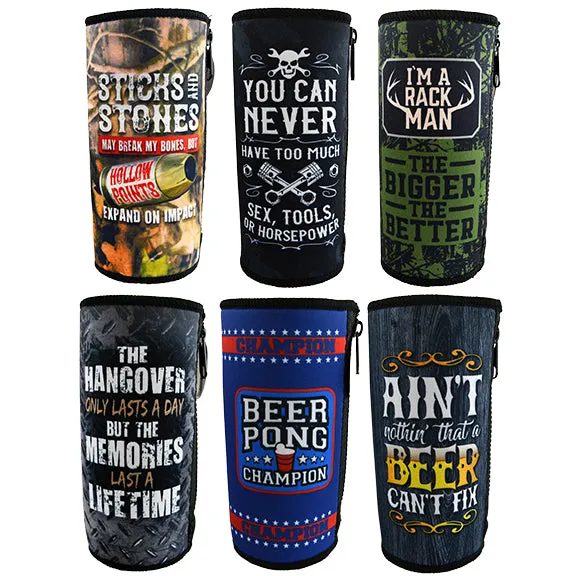 Neoprene 24 Oz Can and Bottle Cooler - 6 Pieces Per Retail Ready Display 22477