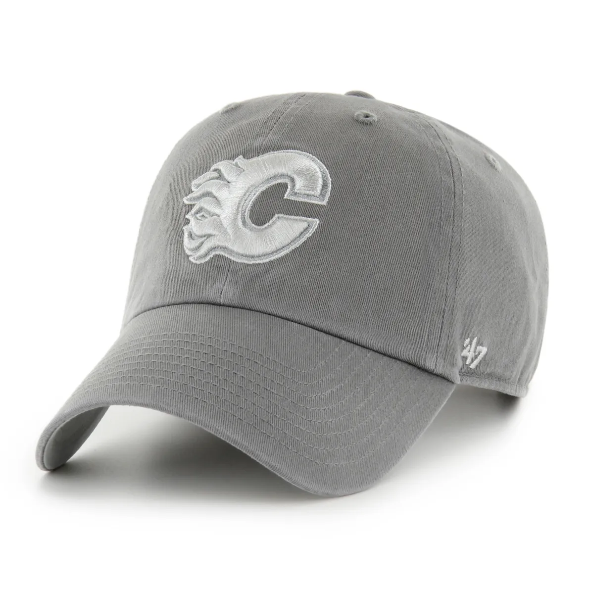 NEW 47' NHL CALGARY FLAMES CLEAN UP HAT (GREY/GREY)