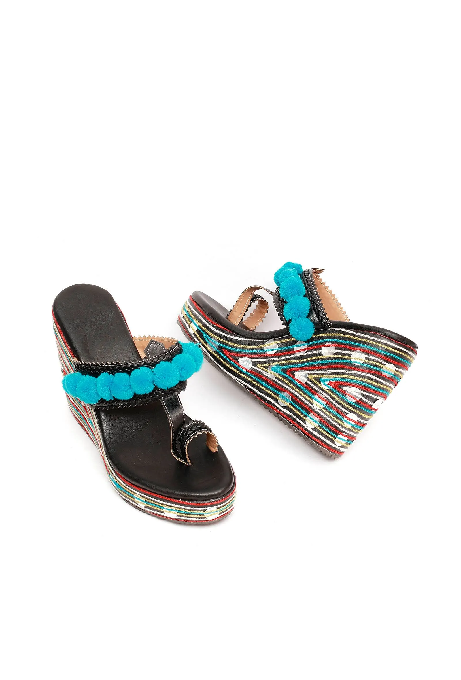 Ocean Blue Kutch Wedges