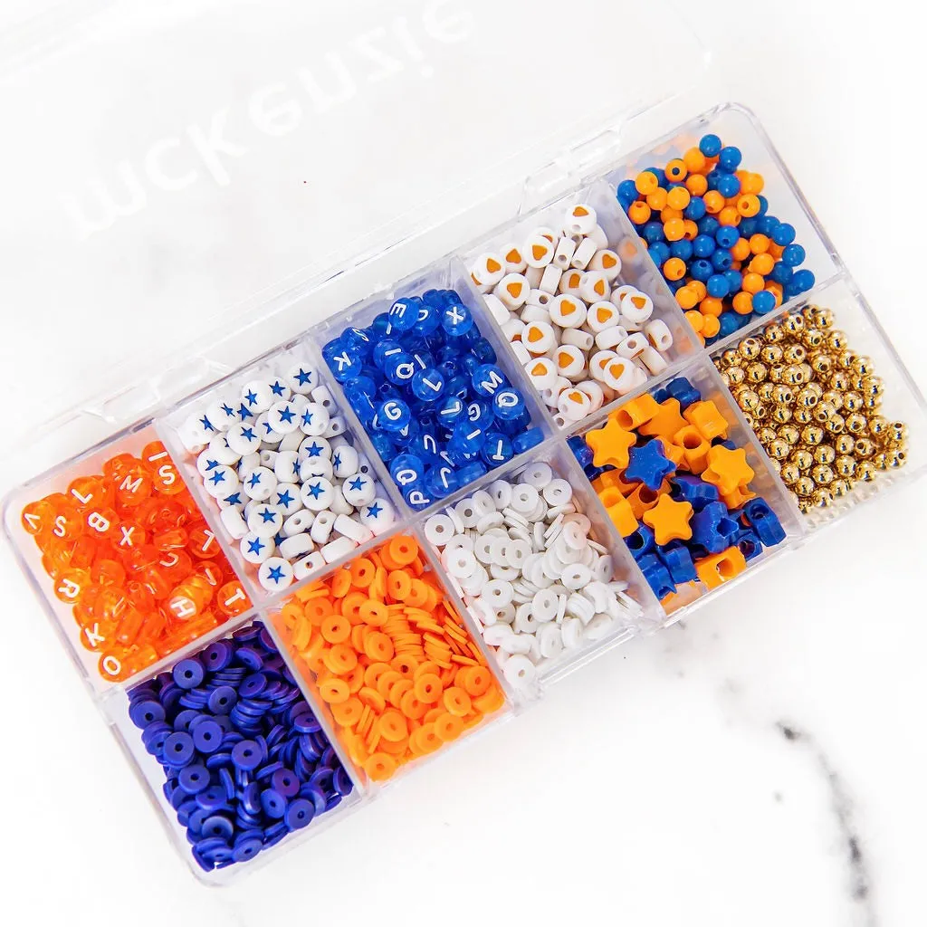 Orange and Blue Polymer Bead Kit