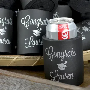 Personalized Arctic Foam Graduation Party Can Cooler Favors