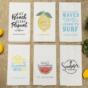 Personalized Summer Tea Towels