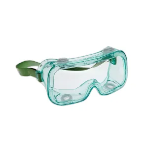 Protective Goggles - Dynamic Ultra-Tek Indirect Vent Clear Green Body Clear Lens with 4A Coating and Neoprene Strap EP40