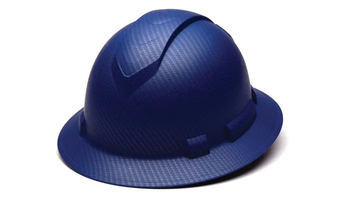 Pyramex Blue Graphite Ridgeline Full Brim Hard Hat HP54122