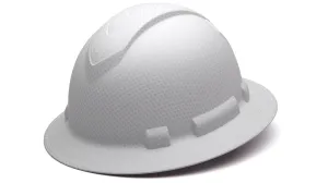 Pyramex Matte White Graphite Ridgeline Full Brim Hard Hat HP54116