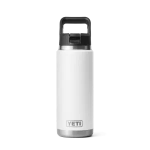 Rambler® 26 oz Water Bottle w/Straw Cap - White