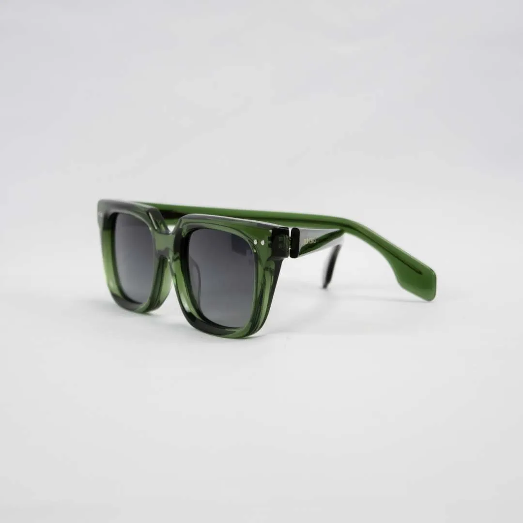 Rectangular Green Frame with Polarized Lenses - OS Sunglasses