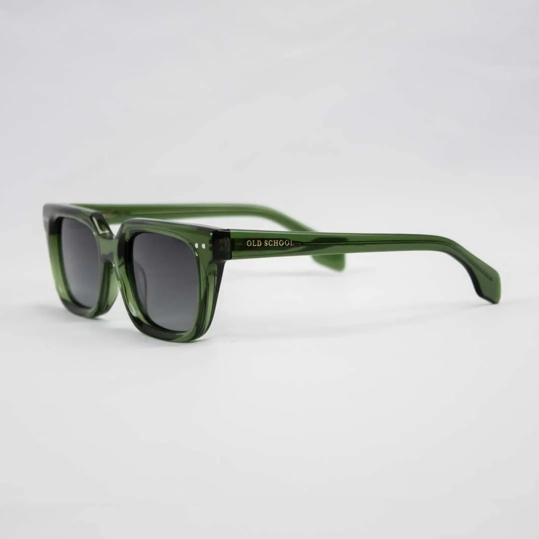 Rectangular Green Frame with Polarized Lenses - OS Sunglasses