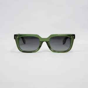 Rectangular Green Frame with Polarized Lenses - OS Sunglasses