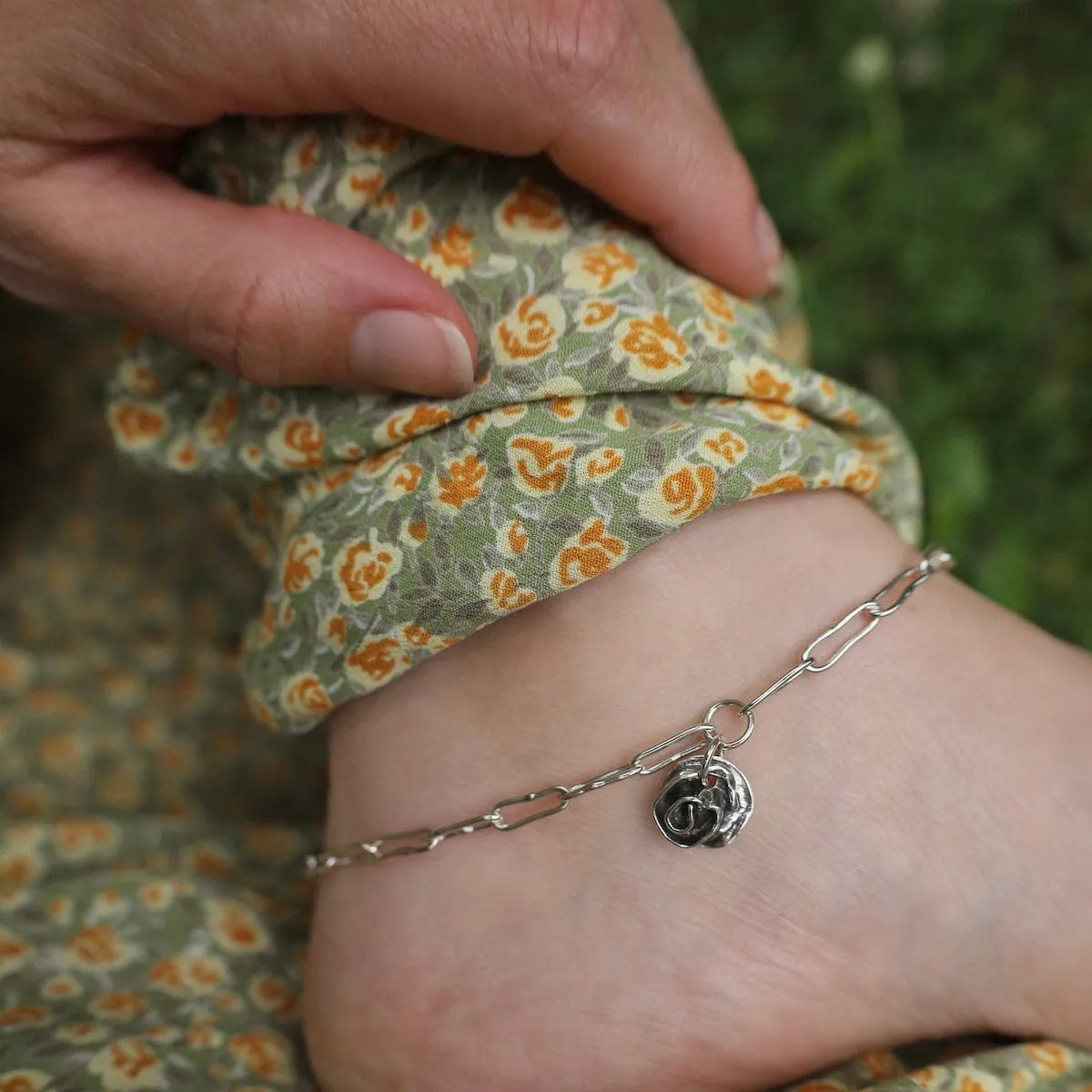 Rose Charm Anklet