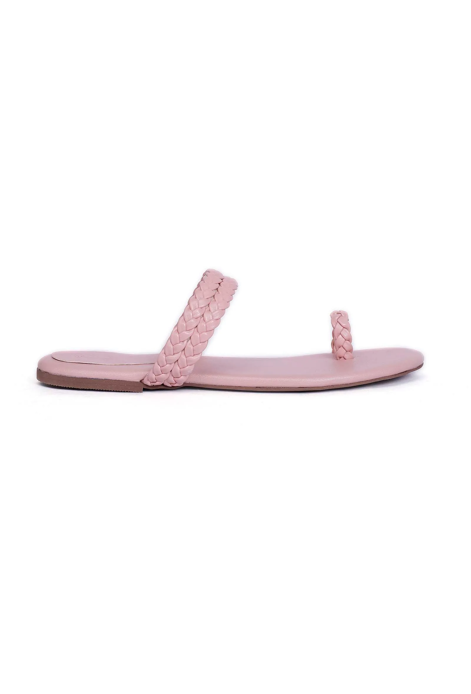 Rose Pink Knotted Cruelty Free Leather Sandals