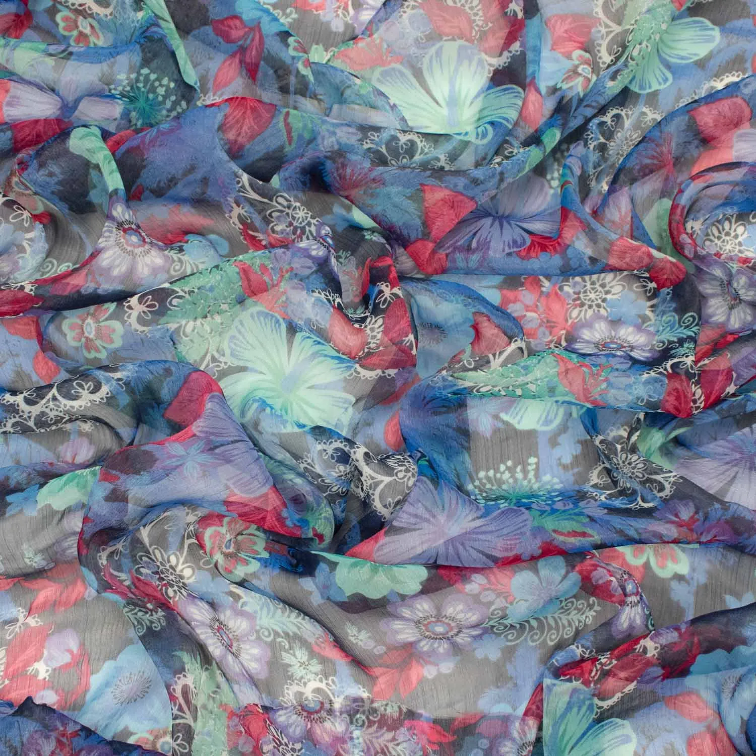 Samantha Shimmer Printed Chiffon Voile